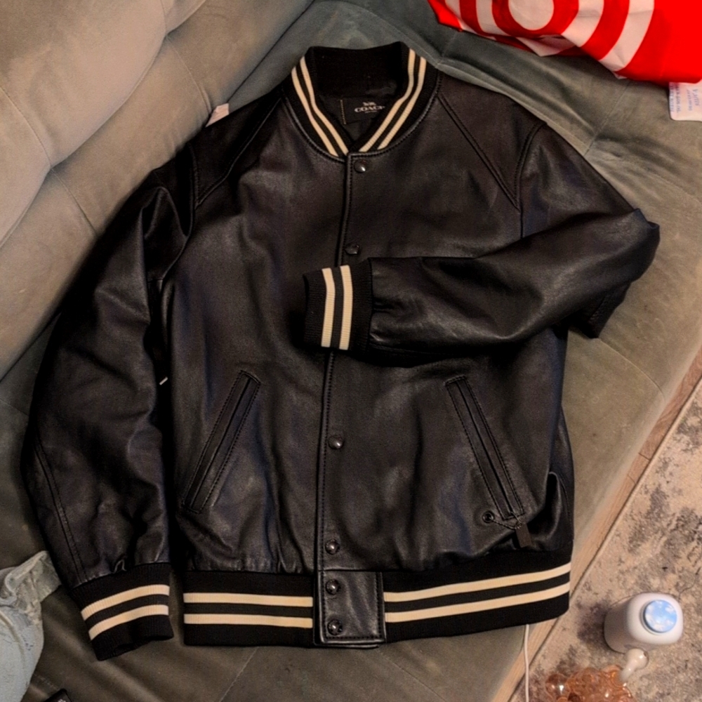 Coach Leather Varsity Jacket